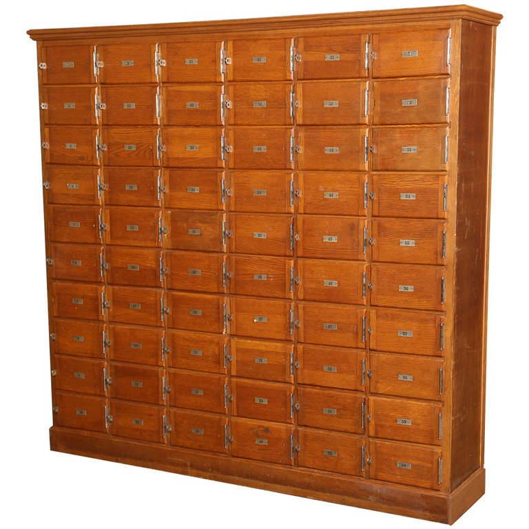Vintage industrial wood storage unit or multi drawer