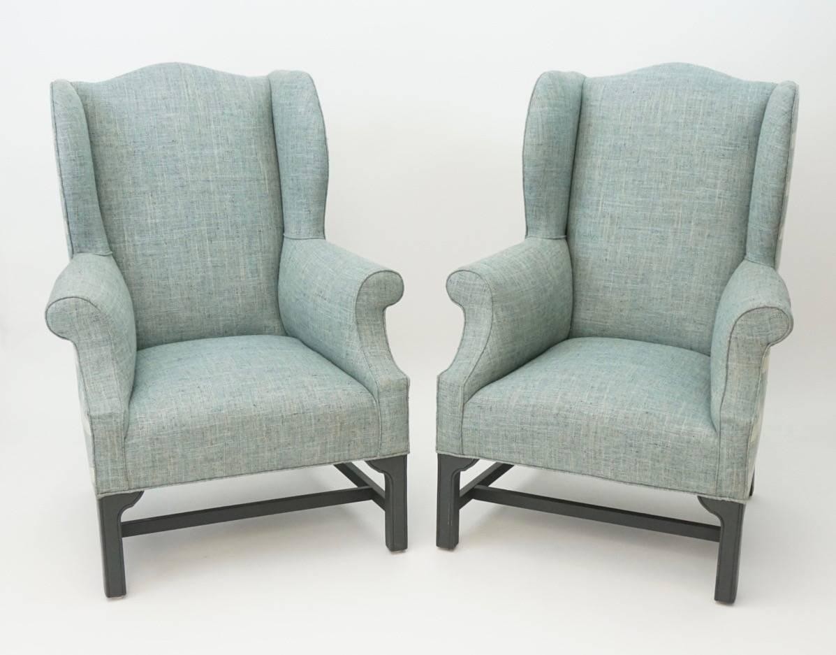 Vintage wing chair newly upholstered for sale at 1stdibs 1