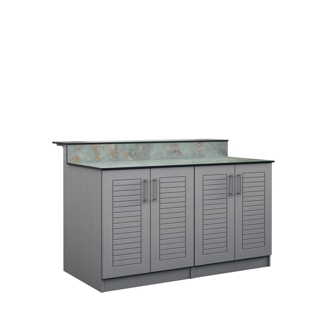 Weatherstrong key west 59 5 in outdoor bar cabinets with