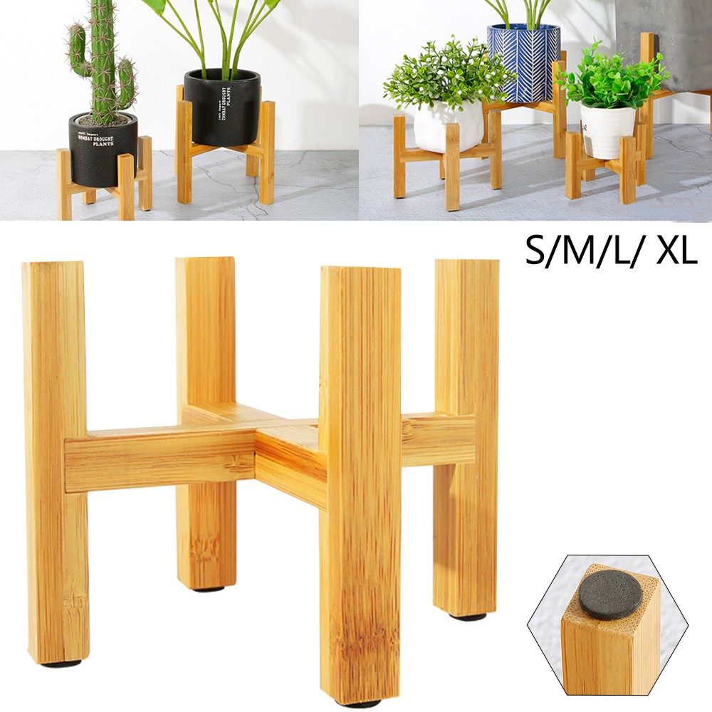 Wooden plant stand flower pot planter holder succulent and