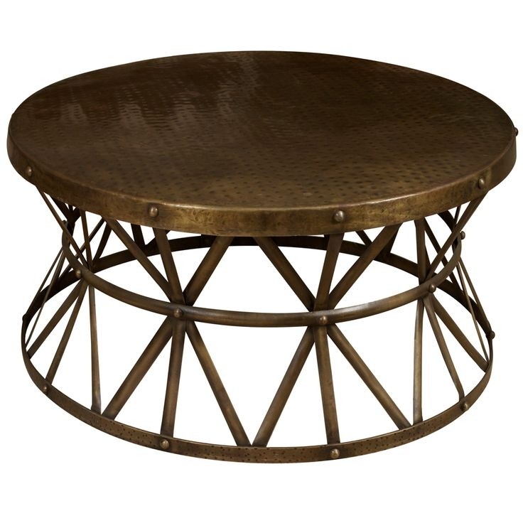 10 best collection of unique round metal coffee tables base