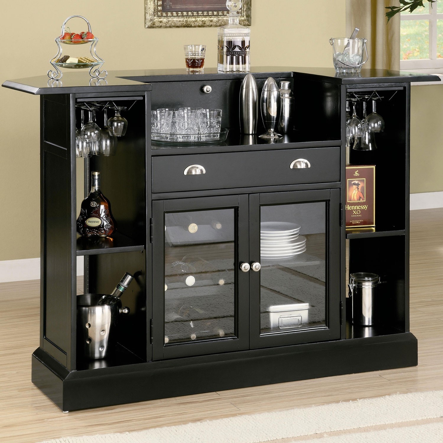 100175 inwood contemporary black home bar unit 1