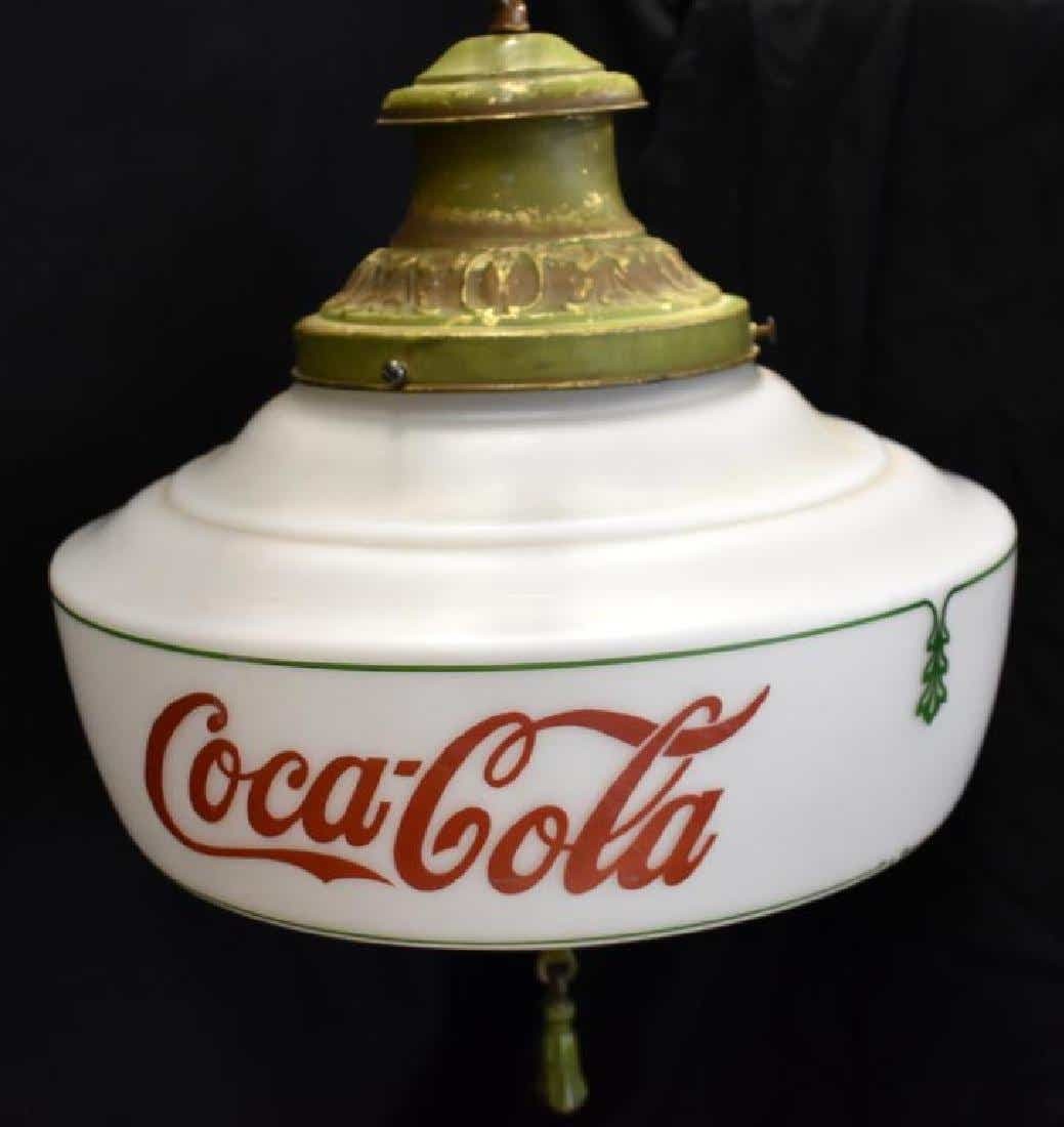 1930s coca cola ceiling light fixture