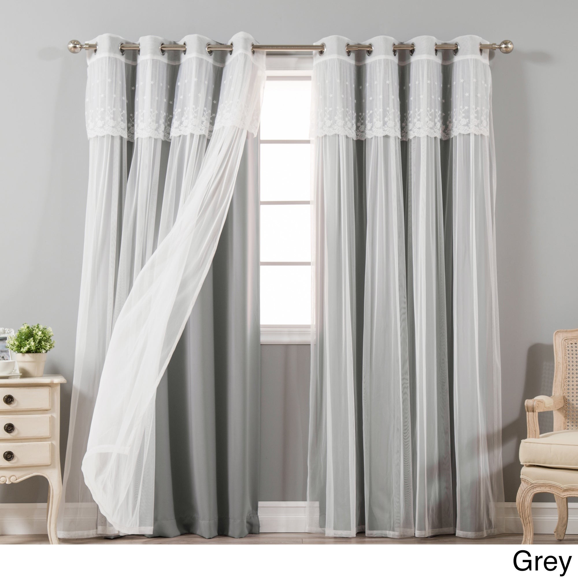 30 best tulle sheer with attached valance and blackout 4