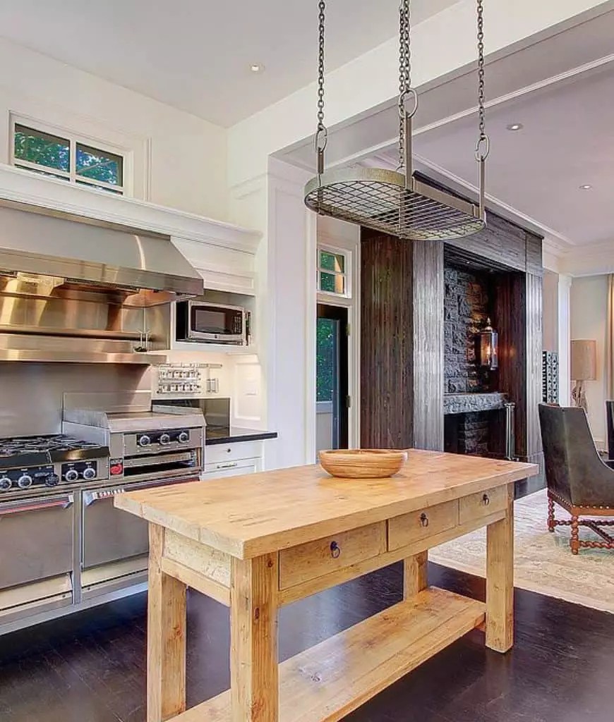 40 kitchens with hanging pot racks traditional small