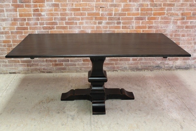 60inch square oak table with venetian pedestal
