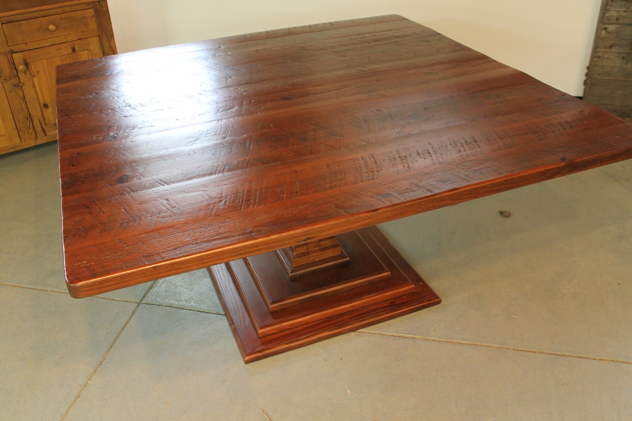 62in square dining table with venetian pedestal 2