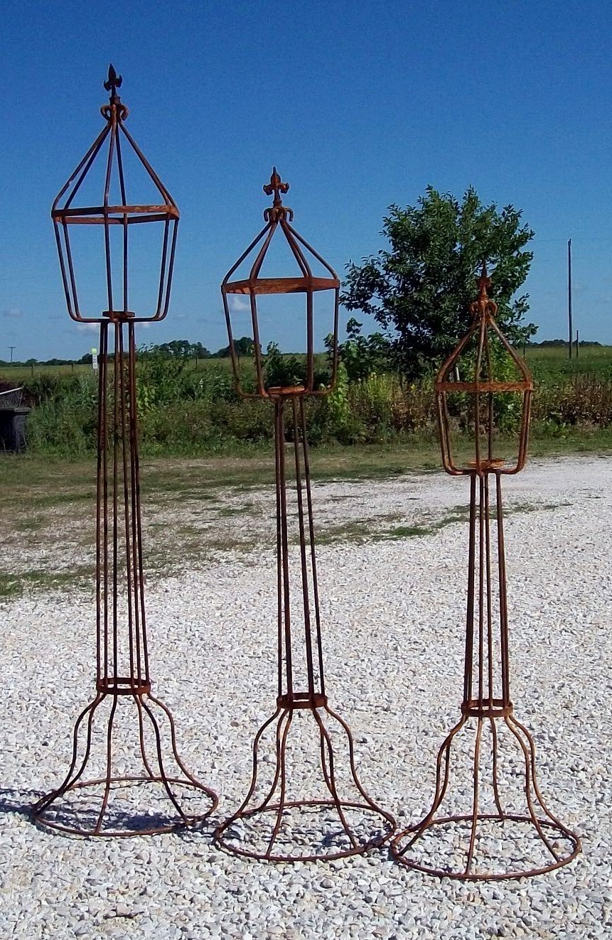 68 wrought iron outdoors candle lantern