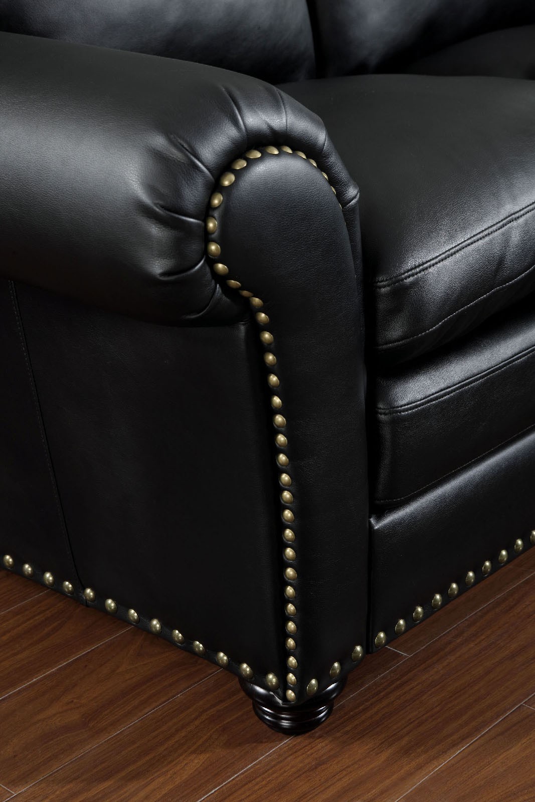 6808 black nail head trim sectional sofa furniture of