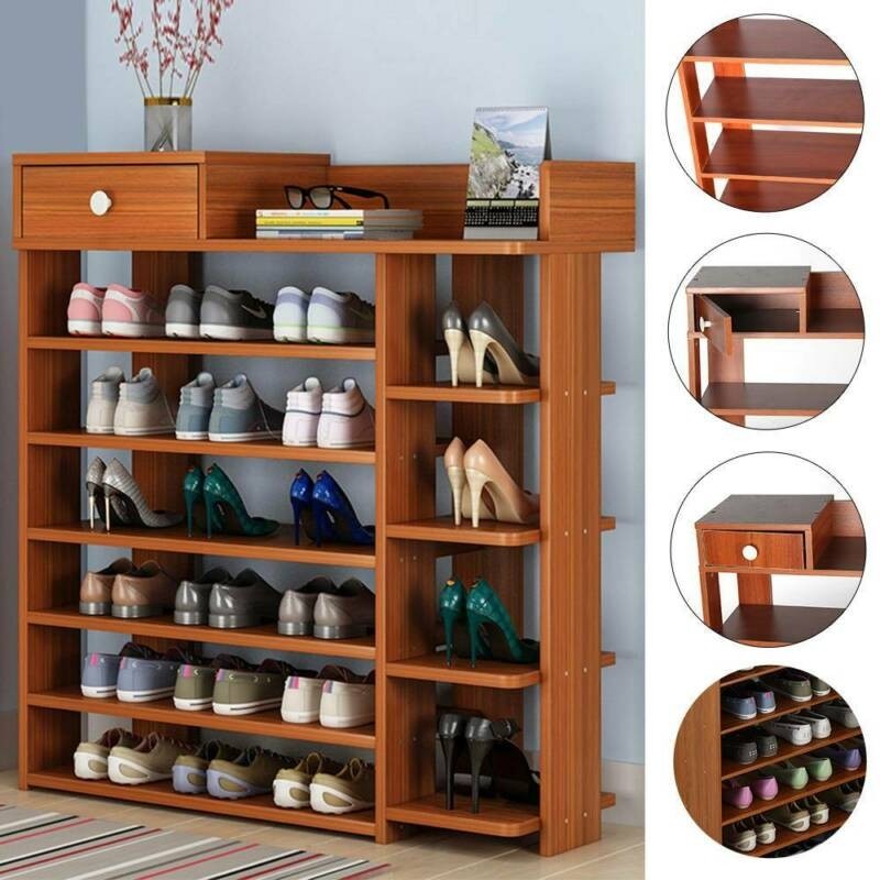 7 tier l123s large shoe storage cabinet wooden boot stand