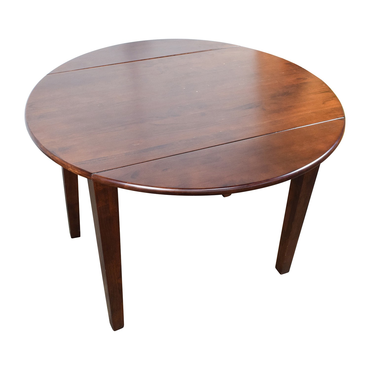 90 off round wood table with folding leaves tables 1