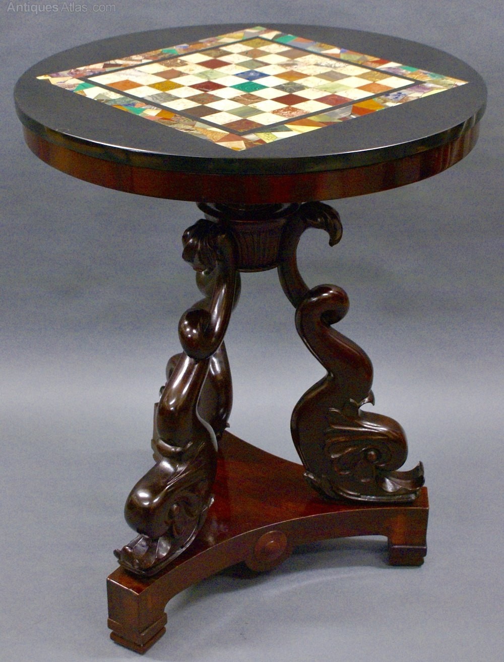 A 19th century carved marble chess table antiques atlas 1