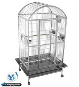 A e stainless steel large dome top bird cage