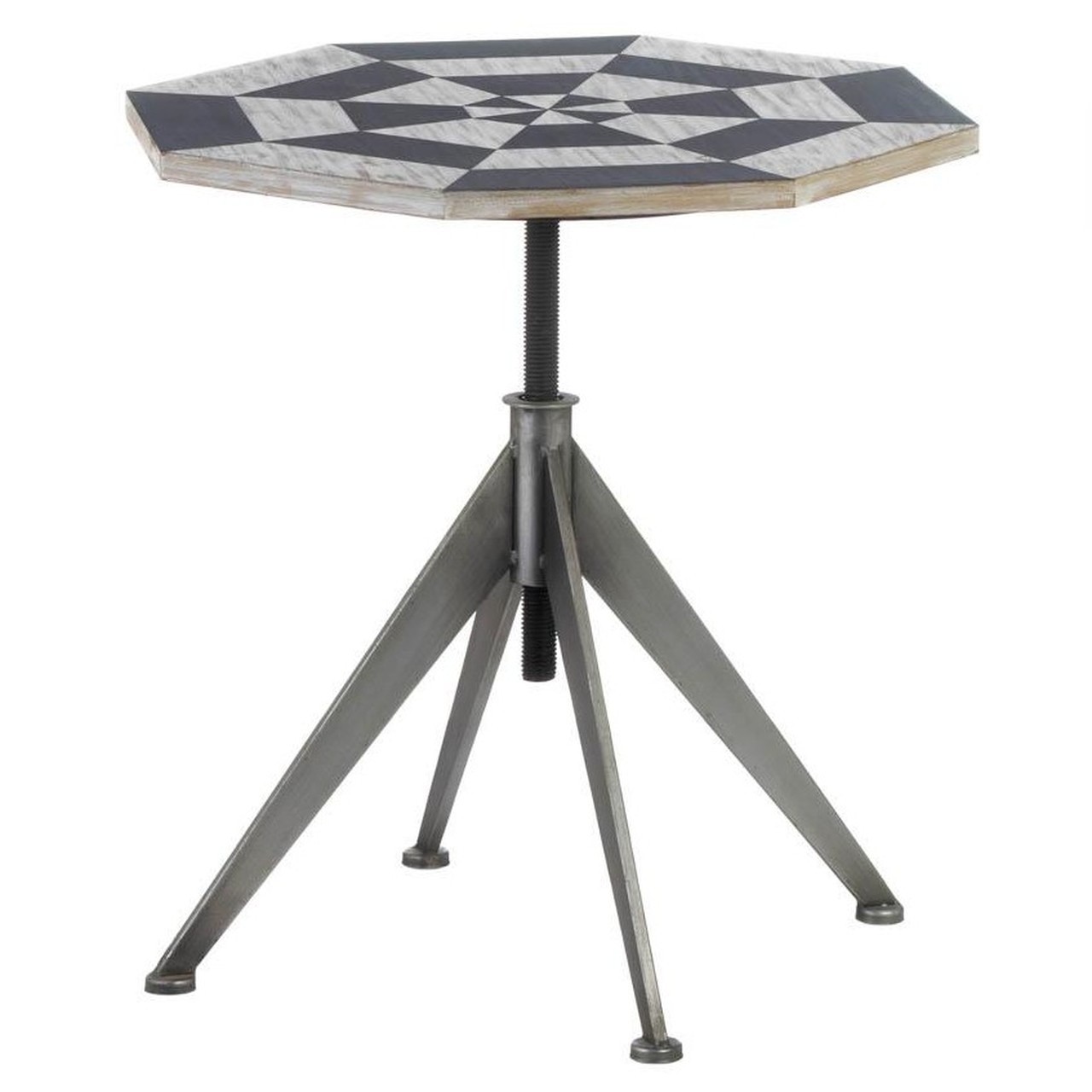Adjustable height checkerboard side table jessamine decor