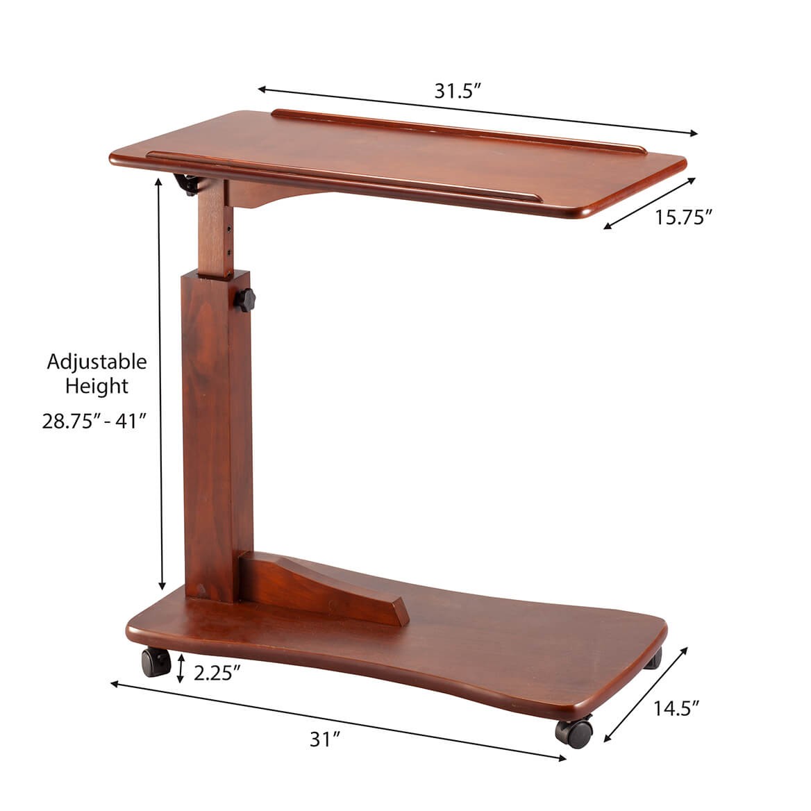 Adjustable side table by oakridge easy comforts