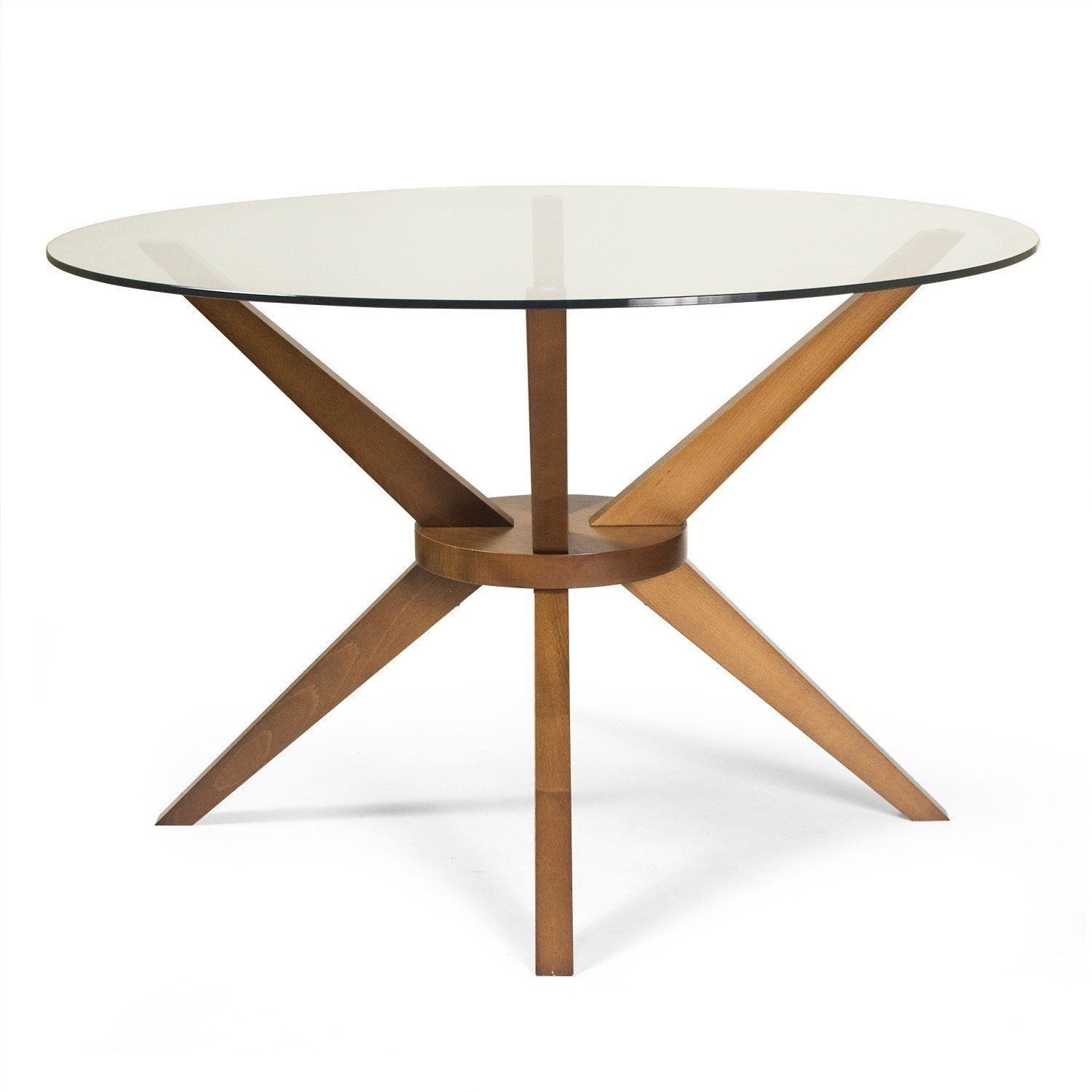 Aeon bianca dining table glass round dining table glass
