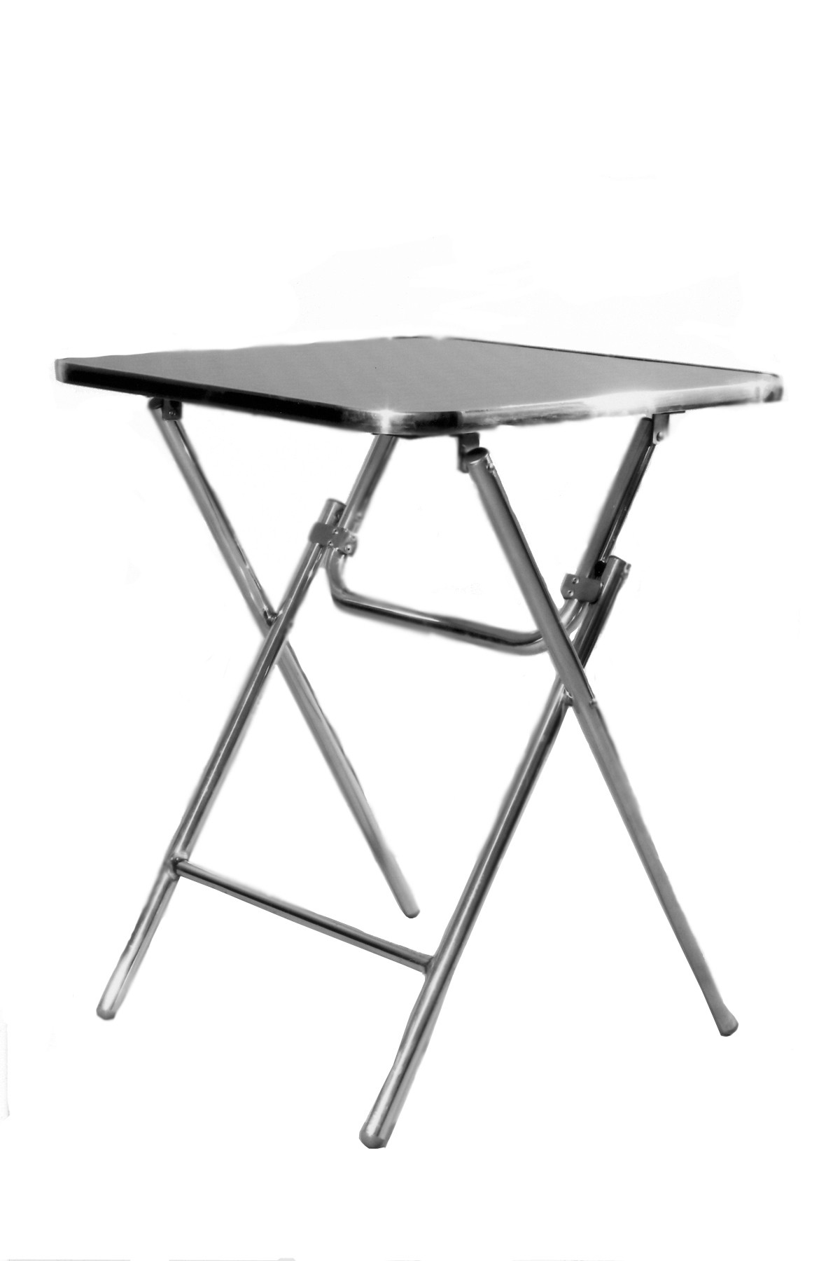Aluminium folding table with top of stainless steel