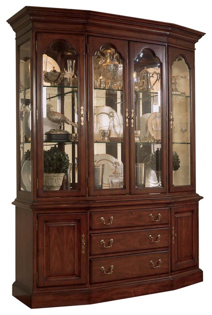 American drew cherry grove canted china cabinet