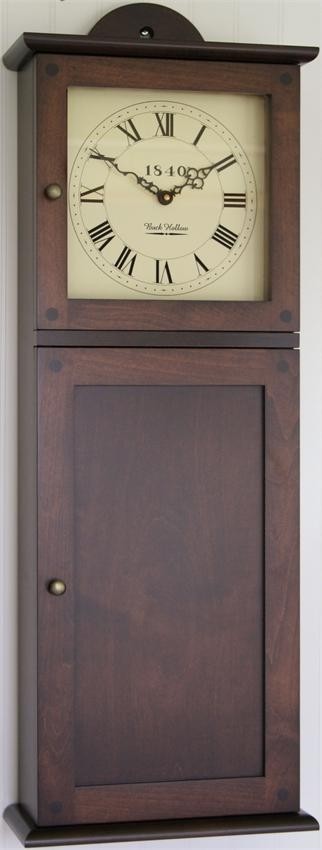 Amish shaker storage wall clock from dutchcrafters