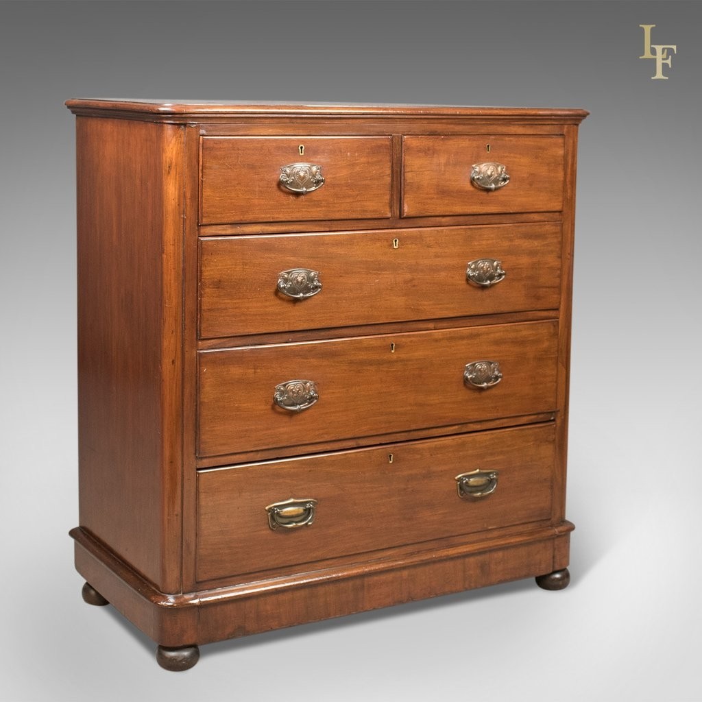 Antique chest of drawers victorian mahogany c 1880