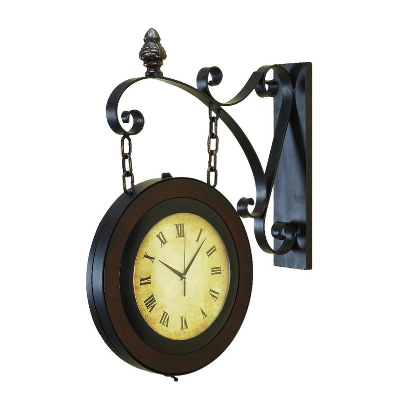 Aspire home accents train station hanging wall clock 22