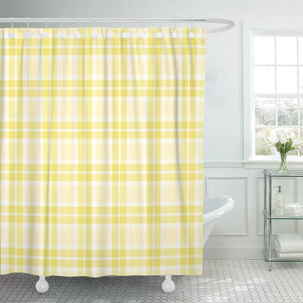 Atabie plaid pale yellow check usa made the pattern shower