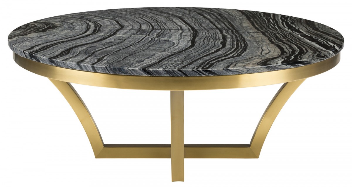 Aurora black stone coffee table