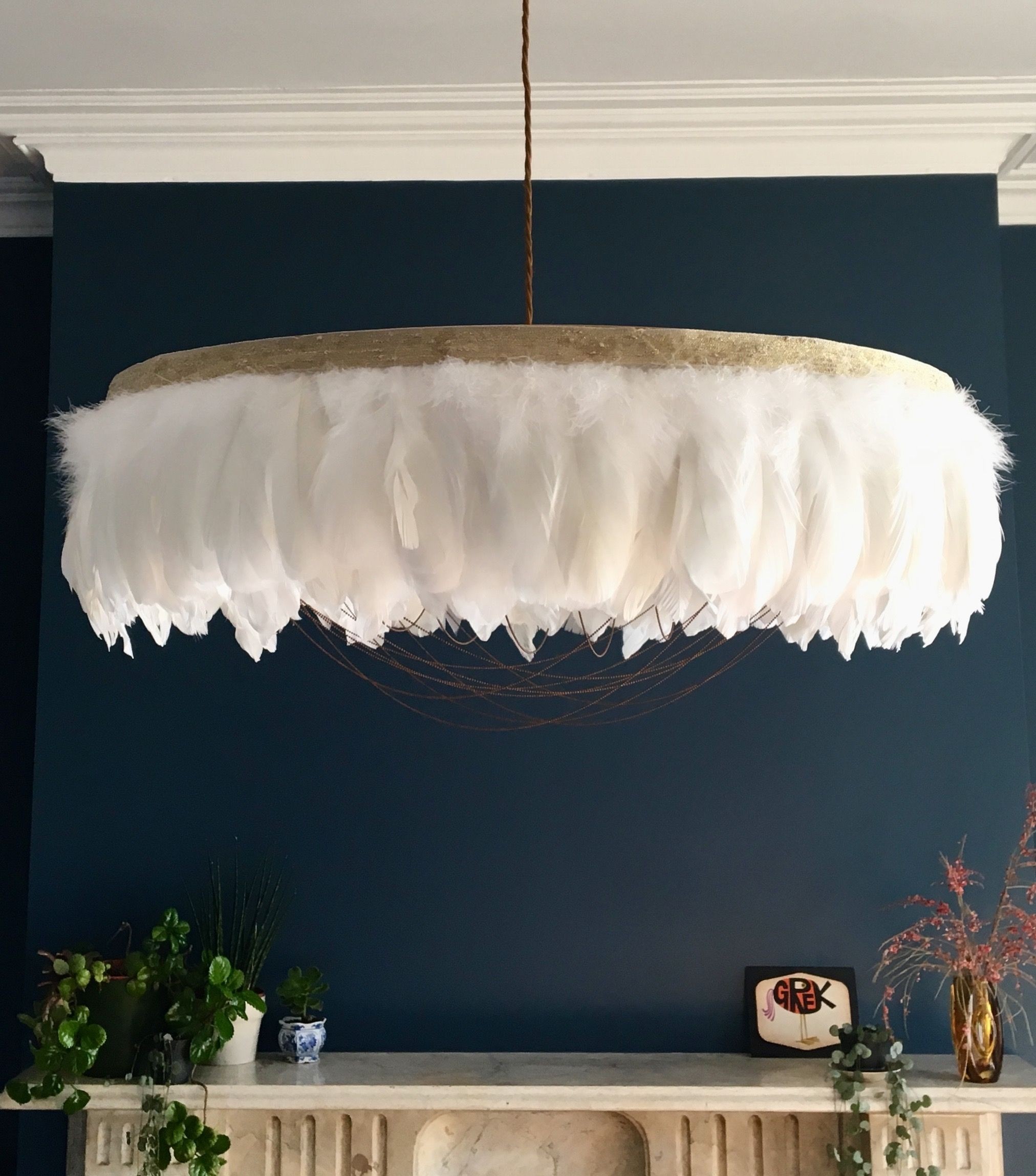 Bertie in white in 2020 feather light shade light