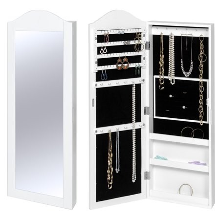 Best choice products wall mounted mirror jewelry cabinet