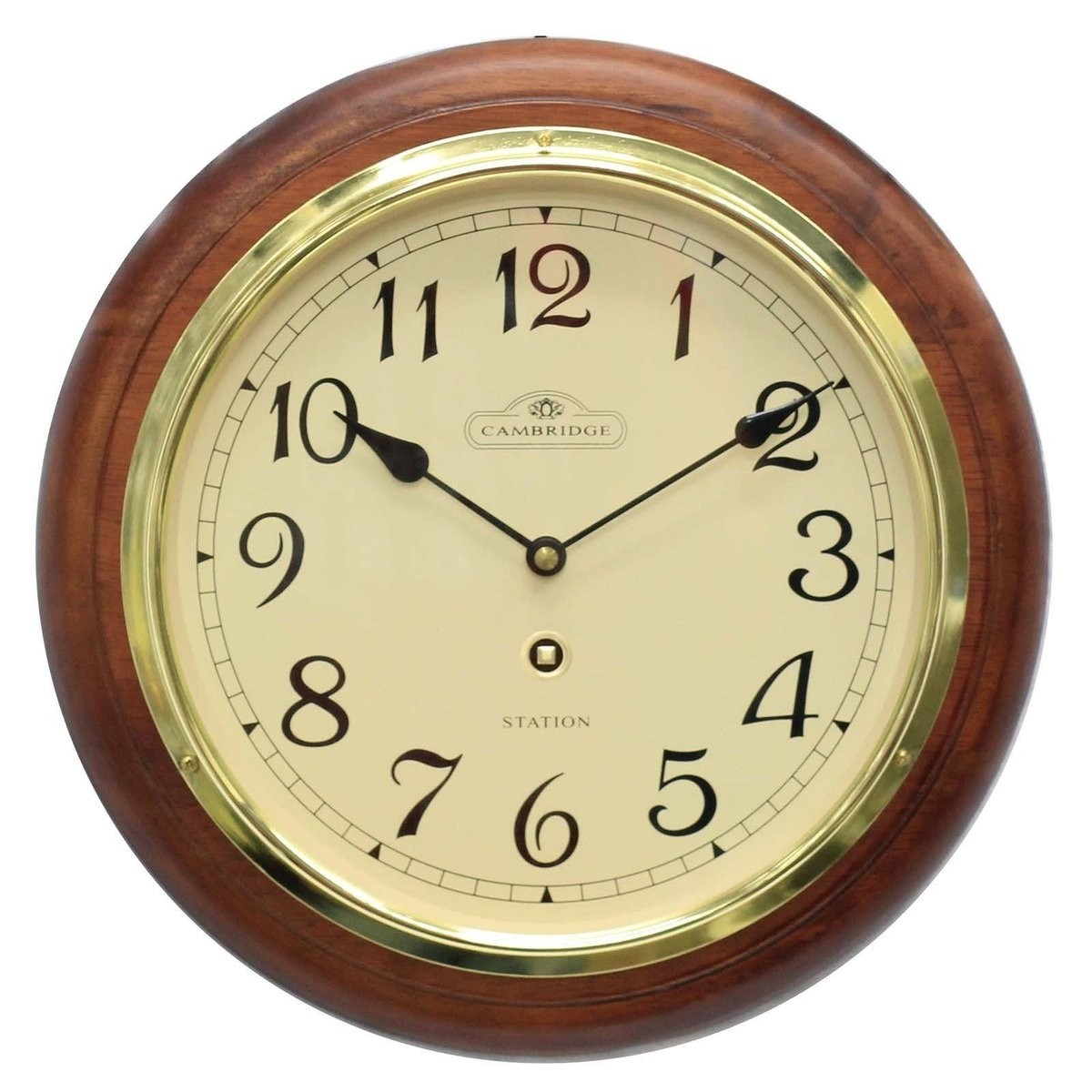 Buy cambridge wooden station wall clock arabic matte dark