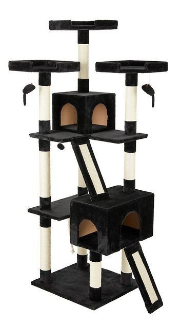 Buy frisco 72 in cat tree black at chewy com