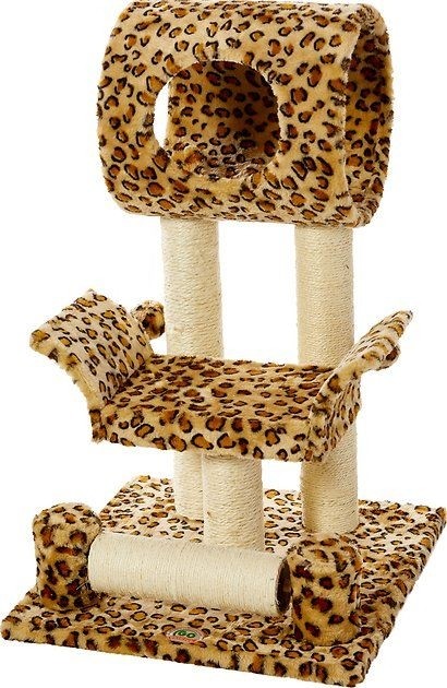 Buy gopetclub 28 inch cat tree leopard at chewy com