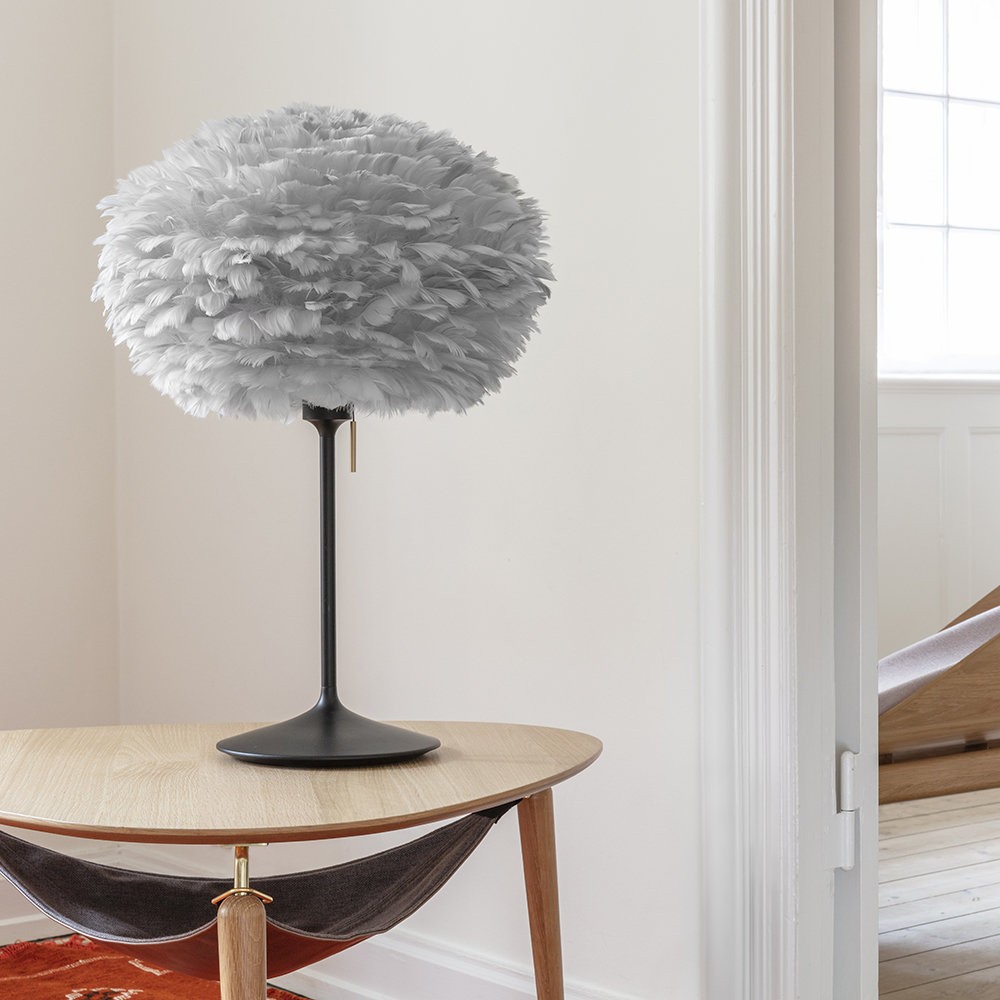 grey feather table lamp shade