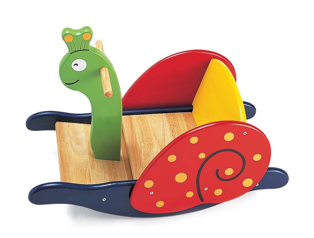 Chasing the wild things wooden toy wednesday rocking snail