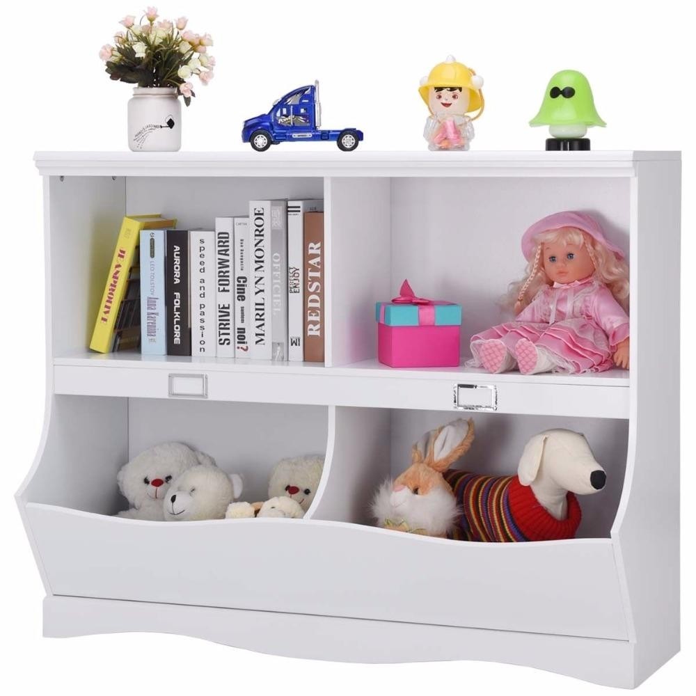 Children storage unit kids bookshelf bookcase white baby 3