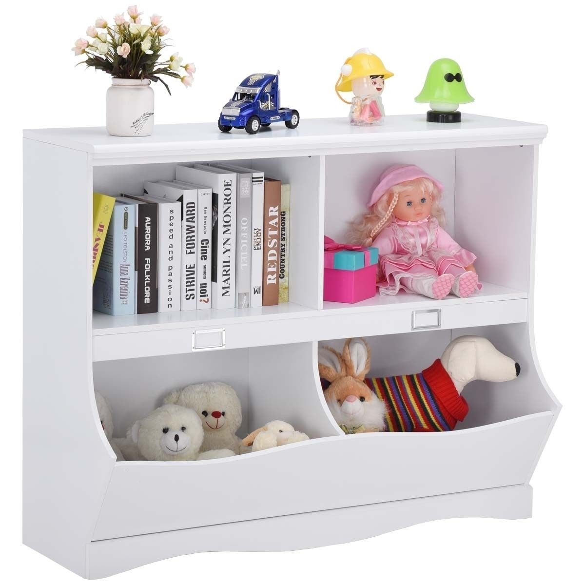 Children storage white bookcase toy organizer by choice