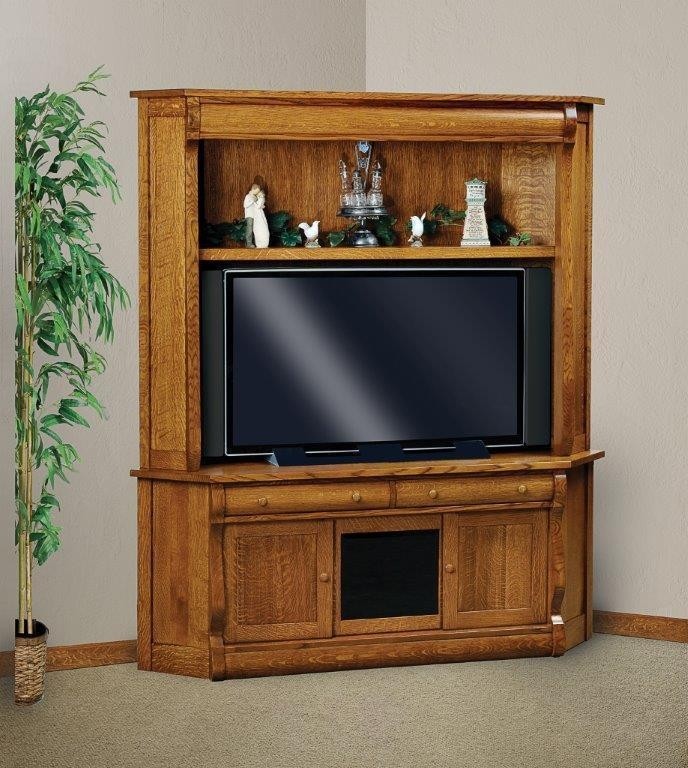 Classic corner entertainment center from dutchcrafters