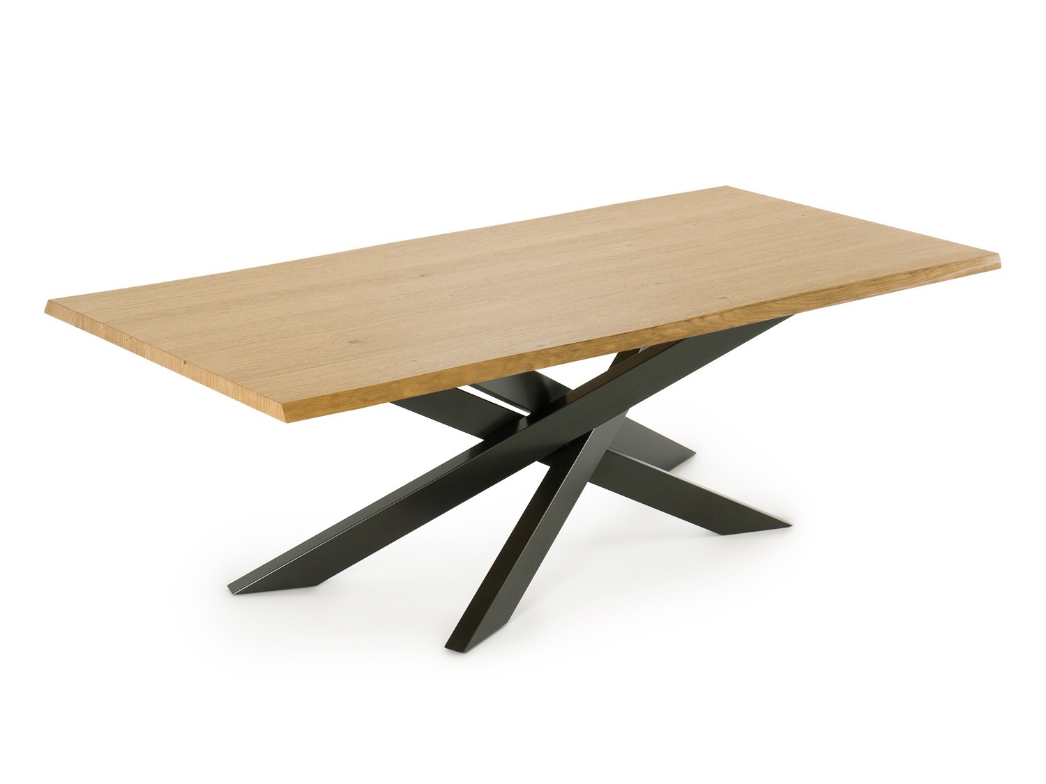 Connor crossed leg dining table homeplaneur