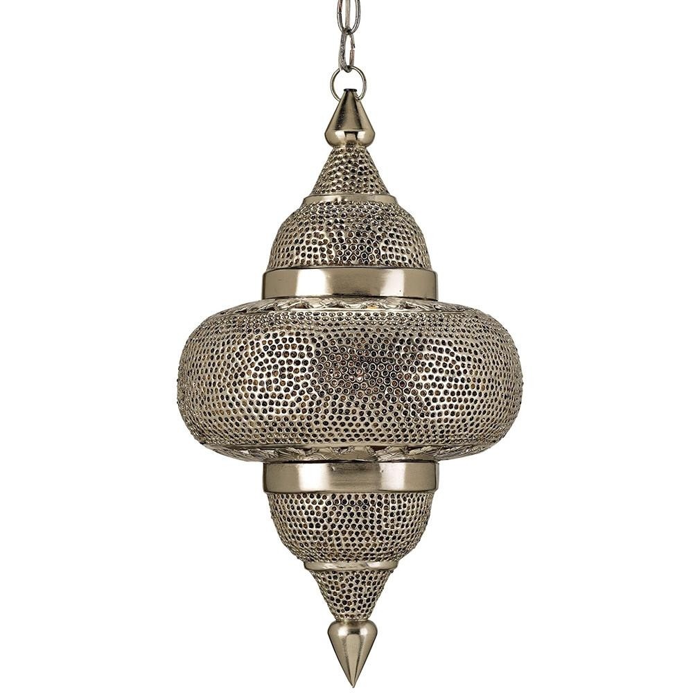Currey and company moroccan pierced metal pendant light