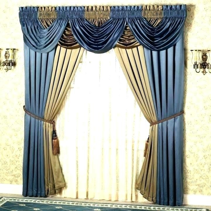 Curtain tulle sheer with attached valance and blackout 4