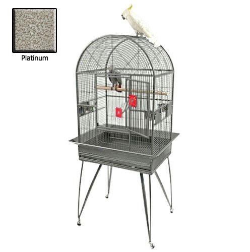 Deluxe dome top bird cage small platinum