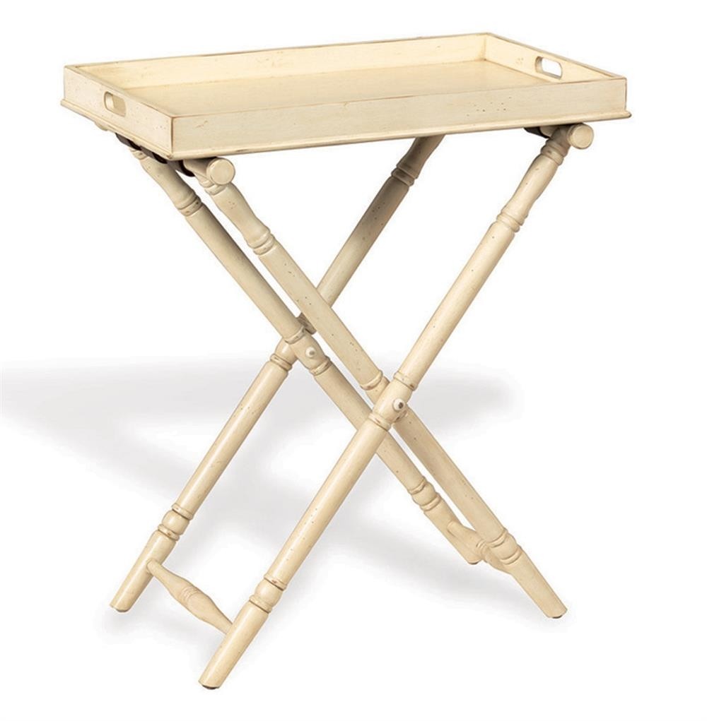 Devon butler beach style folding tray table ivory kathy