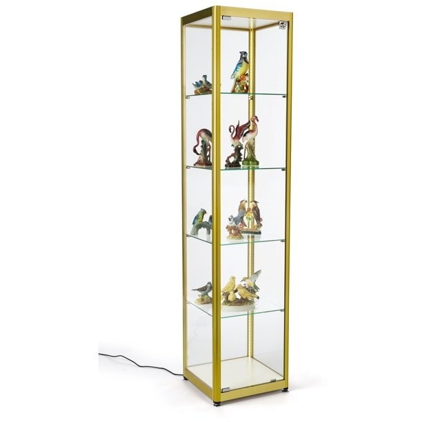 Displays2go tempered glass curio cabinet adjustable