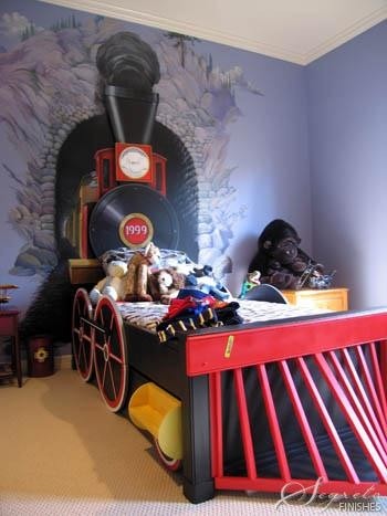 Diy train bedroom for kids o the budget decorator