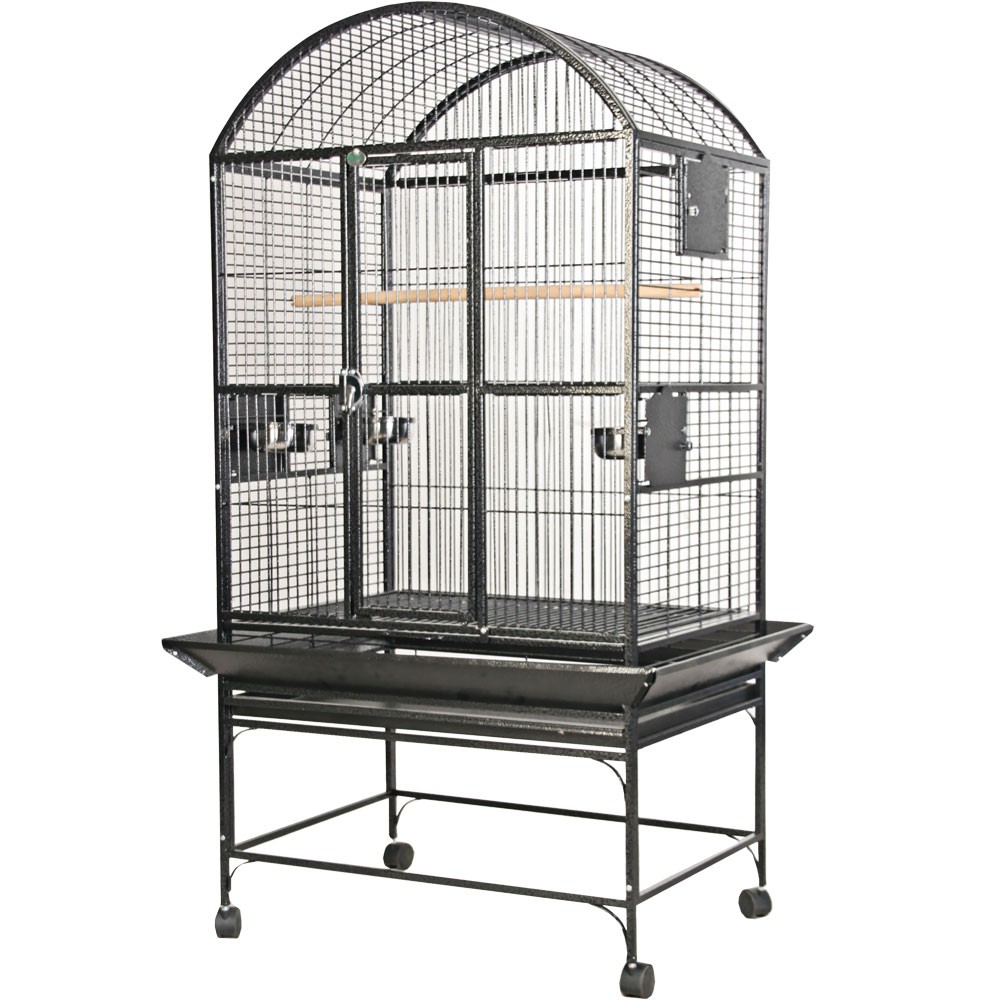 Dome top bird cage with 3 4 bar spacing platinum