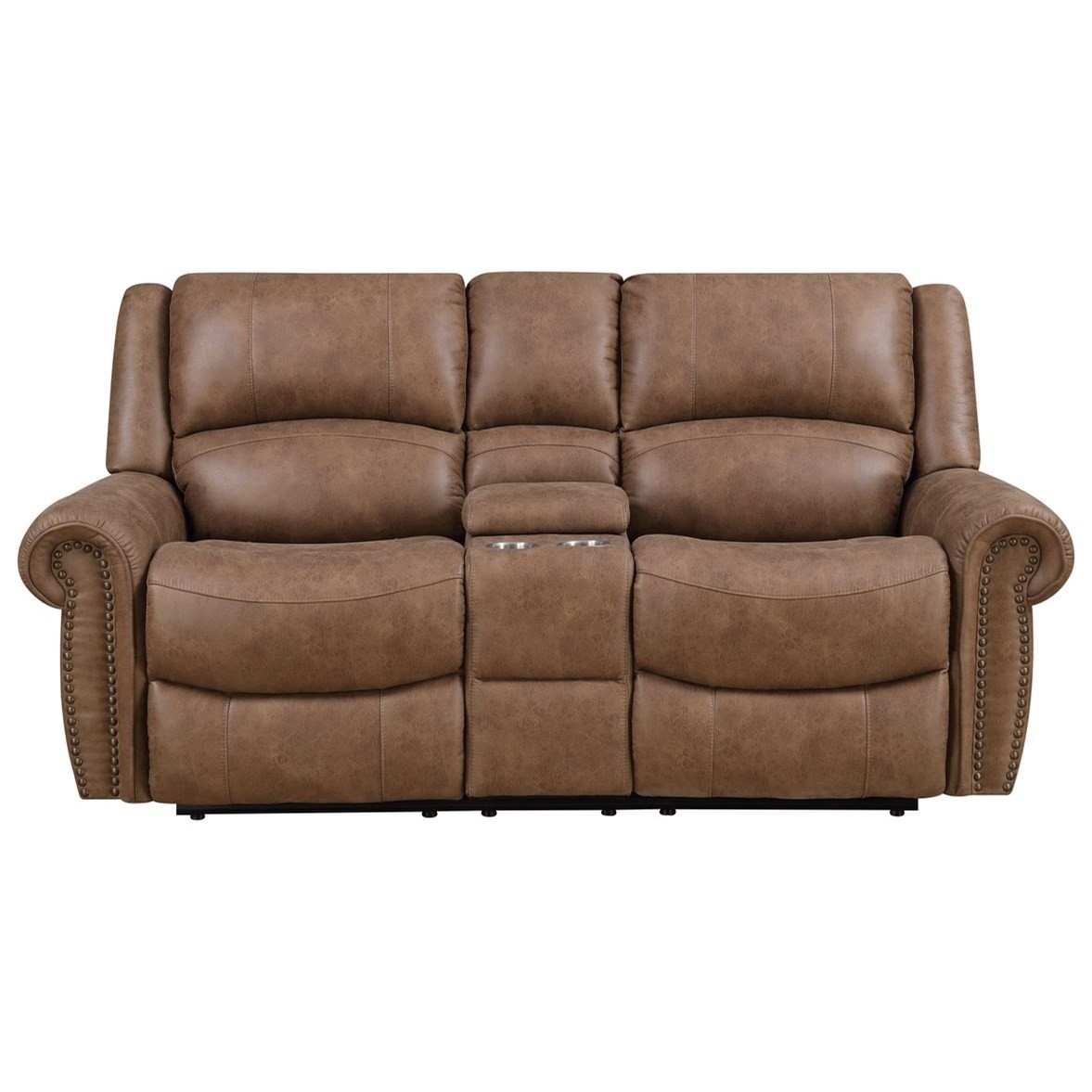Emerald spencer u7122 traditional reclining loveseat with