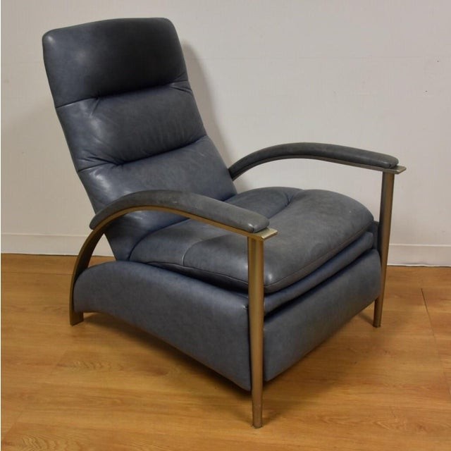 Ethan allen modern leather recliner chairish