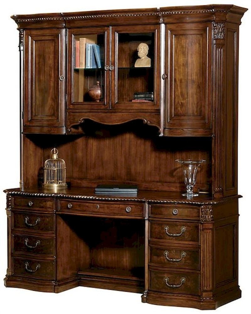 Executive credenza w hutch old world by hekman he 79161