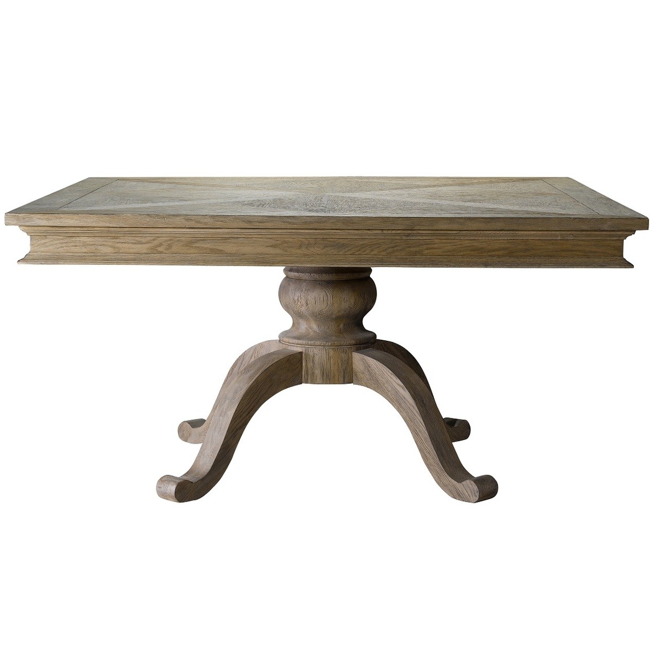 Geneva oak wood square pedestal dining table 47 zin home