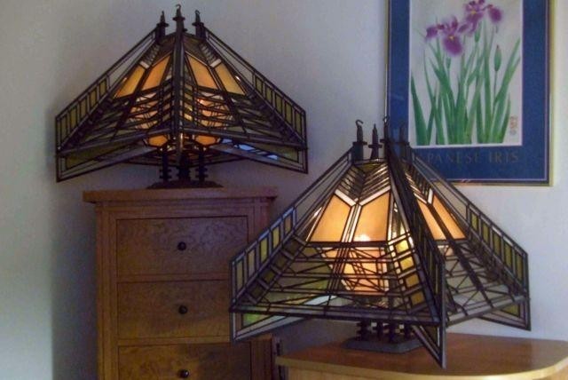 Glass artisan does frank lloyd wright inspired chandeliers